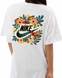 NIKE Sportswear Women's Floral Logo back Boxy T-Shirt