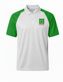 Raglan Polo - Corporate - Performance Mesh Lycra - White/Green