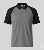 Raglan Polo - Corporate - Performance Mesh Lycra - Grey/Black