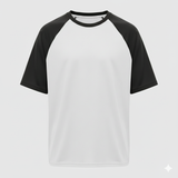 Raglan Tee - Corporate - Performance Mesh Lycra - White/Black