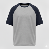 Raglan Tee - Corporate - Performance Mesh Lycra - Grey/Black