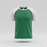 Raglan Tee - Corporate - Performance Mesh Lycra - Green/White