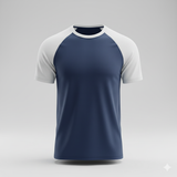 Raglan Tee - Corporate - Performance Mesh Lycra - Navy/White