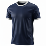 Ringer Tee - Corporate - Performance Mesh Lycra - Navy /White