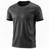 Ringer Tee - Corporate - Performance Mesh Lycra - Dark Grey /Black