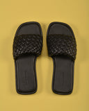 AE WOMEN Puffy Braided Slide Sandal
-BLACK