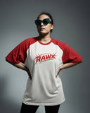 RAWx - Flexi Raglan Drop Shoulder - Oversized Crew Neck White/Red