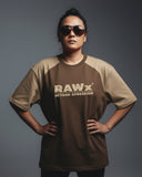 RAWx - Flexi Raglan Drop Shoulder - Oversized Crew Neck Coffee/Beige