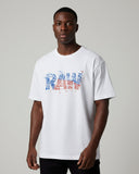 RAWx - Ultimate   Drop Shoulder - Oversized Crew Neck White - Rainbow