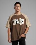 Levi's Classic Graphic Drop Shoulder Raglan T shirt Coffee/Beige