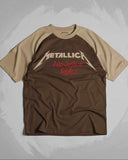 PULL&BEAR Metallica Where I May Roam Raglan Coffee/Beige