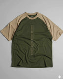 Hugo Logo Printed Crewneck Raglan Olive/Beige