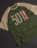 Levi's Classic Graphic Drop Shoulder Raglan T shirt Olive/Beige