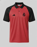 Real Madrid-Raglan Tee - Performance Mesh Lycra - Red/Black