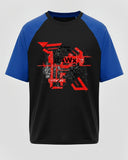 RAWx - Flexi Raglan Oversized Crew Neck Black/Blue - Core Design