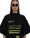 H&M Oversized T-Shirt Black with neon