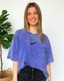 Nike- Heavy Cotton Acid Wash Drop Shoulder T-shirt -Blue
