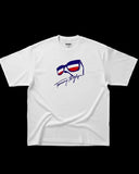Tommy signature logo front print t-shirt in white