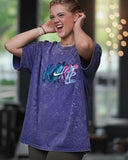 Nike 3D- Heavy Cotton Acid Wash Drop Shoulder T-shirt -Blue