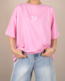H&M Oversized center chest print pink tshirt