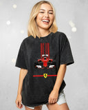 P Shaded - Heavy Cotton Acid Wash Drop Shoulder T-shirt - Black