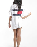 Tommy Jeans signature logo back print t-shirt in white