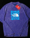 North Face - Heavy Cotton Acid Wash Drop Shoulder T-shirt - Blue
