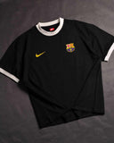 Barcelona   Ringer Black/White Drop Shoulder T-Shirt