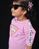 Guess Kid's Drop Shoulder T-shirt  - Pink