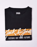 Jack&Jones Printed Crew Neck T-Shirt Square Orange