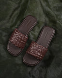AE WOMEN Puffy Braided Slide Sandal-Coffee