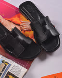 H CUT-OUT WOMEN ORAN SANDAL BLACK NOIR