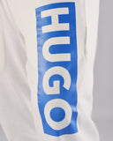 HUGO COTTON-TERRY TRACKSUIT BOTTOMS WITH LOGO PRINT