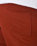 HUGO COTTON-TERRY TRACKSUIT BOTTOMS WITH LOGO PRINT MAROON