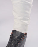 HUGO COTTON-TERRY TRACKSUIT BOTTOMS WITH LOGO PRINT