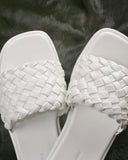 AE WOMEN Puffy Braided Slide Sandal-White