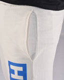 HUGO COTTON-TERRY TRACKSUIT BOTTOMS WITH LOGO PRINT