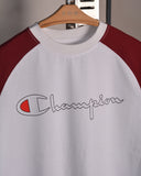 Champion Classic Graphic T-Shirt Raglan T shirt  White/Maroon