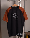 SIMPLE GOAT TEE Raglan Black/Brown