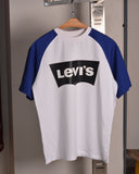 Levi's Classic Graphic Drop Shoulder Raglan T shirt  White/Blue