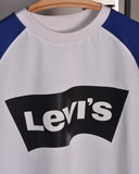 Levi's Classic Graphic Drop Shoulder Raglan T shirt  White/Blue