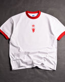 Manchester United  Football Ringer  2 T-Shirt White/Red
