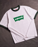 Levi's Classic Graphic Ringer White/Green Drop Shoulder T-Shirt