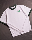 Levis Graphic Ringer J.V. T-Shirt White/Green Drop Shoulder T-Shirt