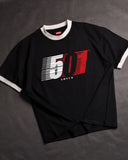 LEVI'S Retro Housemark 501 Ringer Black/White Drop Shoulder T-Shirt