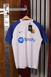 FC Barcelona Drop Shoulder Raglan T shirt White/blue 2
