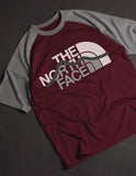 The north face Raglan T-shirt Maroon/Grey