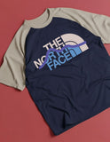 The north face Raglan T-shirt Blue/beige