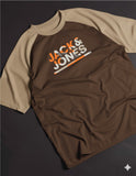 Jack&Jones Star Drop Shoulder Raglan T shirt  Coffee/Beige