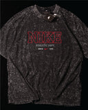 NIKE- Heavy Cotton Acid Wash Drop Shoulder T-shirt -  Black